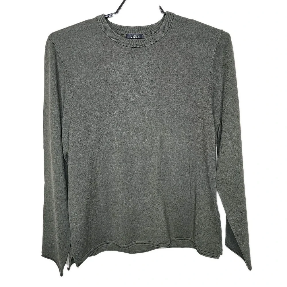 7 For All Mankind NWT Men's Green Crew Neck Sweater Size XXL NEW t22